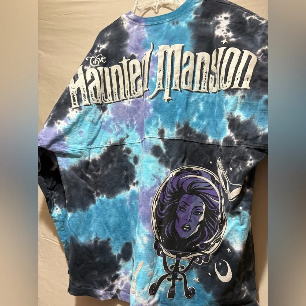 Disney Haunted Mansion Tie-Dye Long Sleeve Shirt - Black, Blue & Purple Size XL - Picture 9 of 12